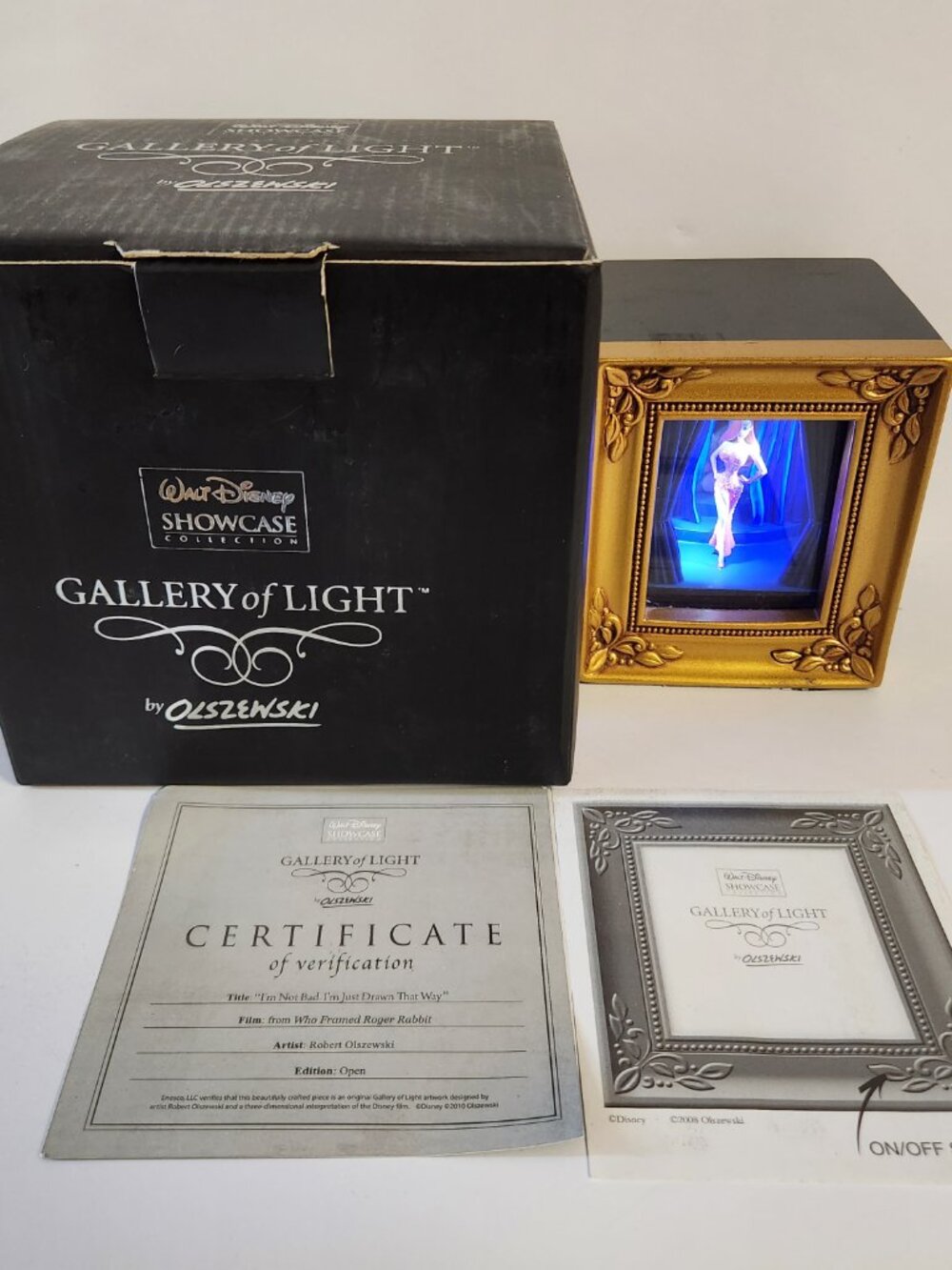 Disney Olszewski Gallery Of Light Jessica Rabbit 3D Box With COA 2008 Enesco